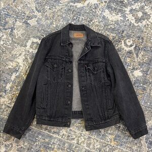 Levi’s Vintage 70506 Trucker Denim Jacket Made in USA 80s Size 38 Black